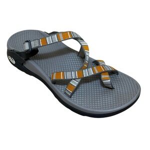 Chaco Sandals Women 7 Gray Z/1 Classic Stripe Strappy Gorpcore Outdoor Hiking